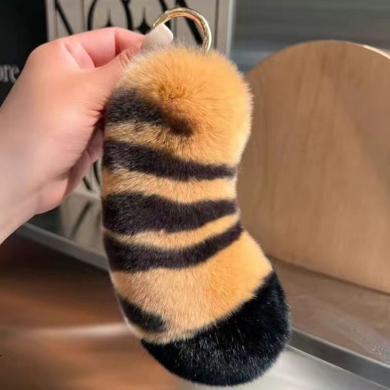 Wholesale Cute Real Otter Rabbit Fur Keychains
